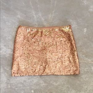Rose Gold Sequence Mini Skirt